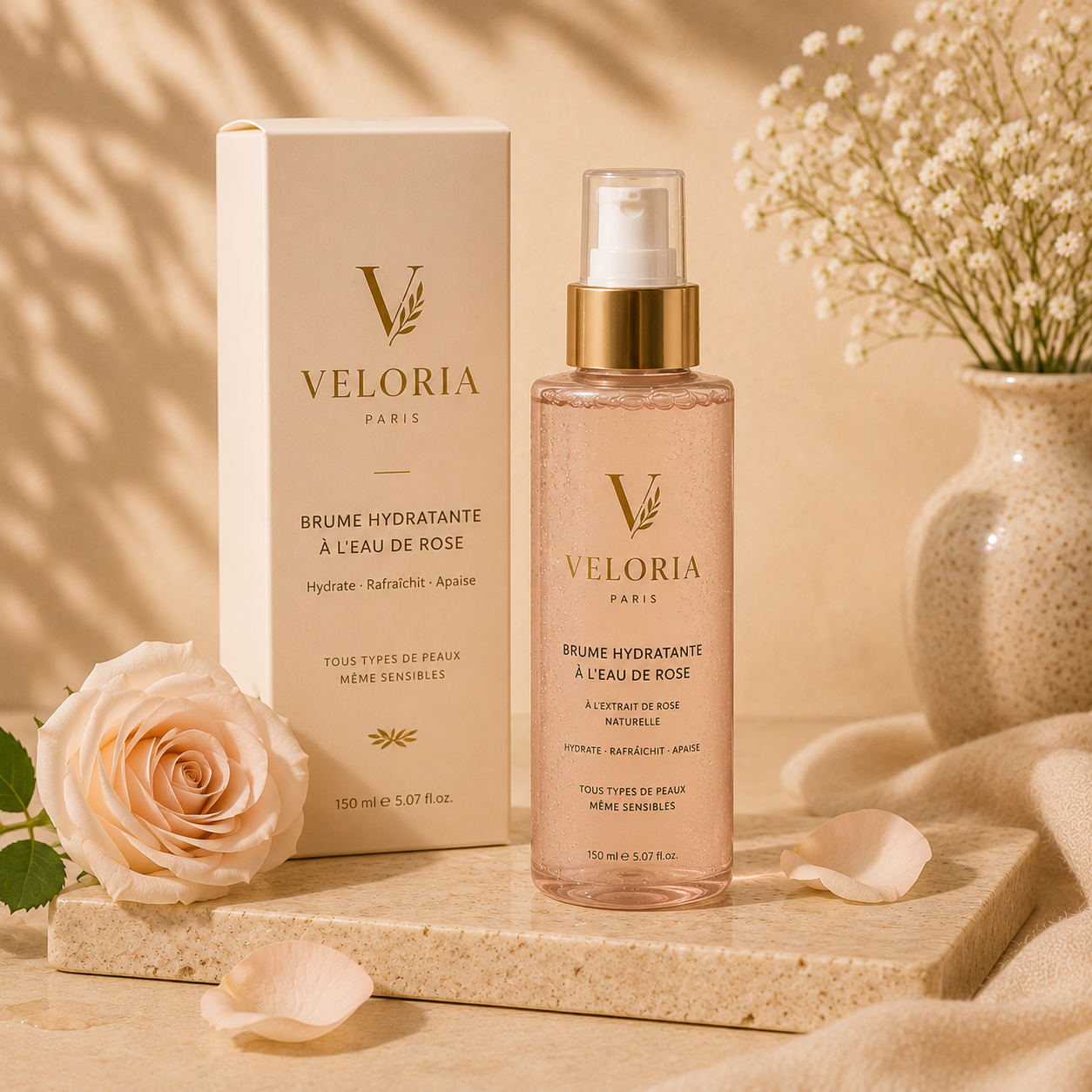 Brume Hydratante à l'Eau de Rose